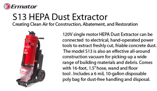 Ermator S13 Abatment Vacuum