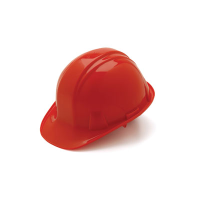 Pyramex HP14120 Hard Hat - Red 4 Pt Ratchet Suspension (Box of 16) PYR-HP14120BX