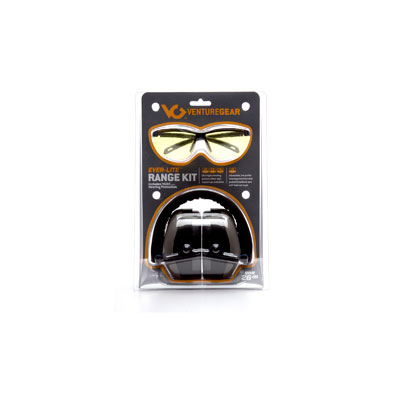 Pyramex VGCOMBO8630 Ever-Lite Black Frame/Amber Lens with PM8010 Gray Ear Muff PYR-VGCOMBO8630