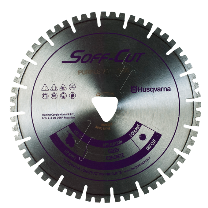 Soff-Cut VC14-1000 Vari-Cut Purple 13-1/2in x .120 Diamond Blade 587665208