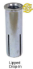 Drop-In Anchor - Lipped - Zinc