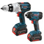 Bosch - CLPK221-181 18V 2-Tool Kit w/ Brute Tough Hammer Drill Driver, Impact Driver & (2) HC FatPacks CLPK221-181