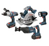 Bosch - CPK41-36 - 36V 4-Tool Combo Kit - Hammer Drill, Circ, Recip & FL w/ 1 Slim and 1 Fat Pack CPK41-36