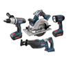 Bosch - CPK42-36 - 36V 4-Tool Combo Kit Hammer Drill, Circ, Recip & FL w/ 2 Slim Packs CPK42-36